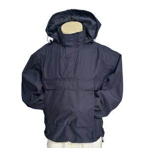 Vintage 90s GAP Jacket Mens Small Hooded Anorak Half Zip Blue December 1999